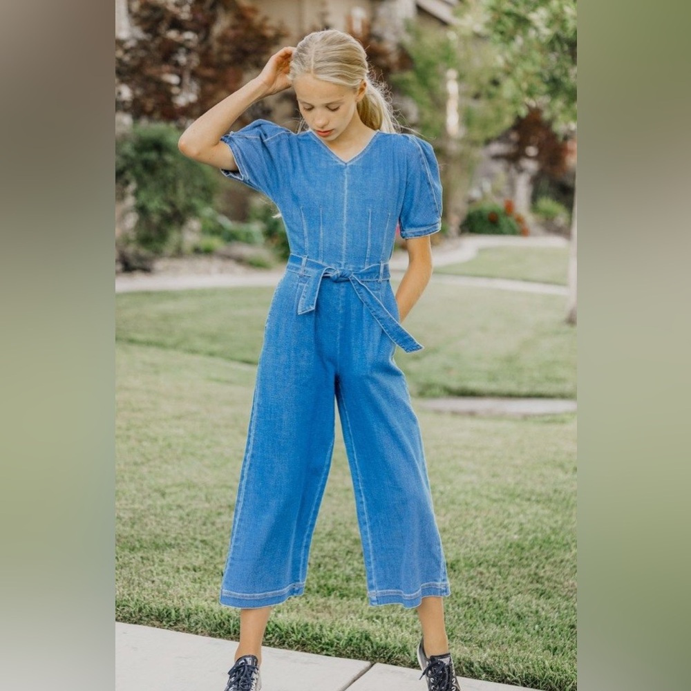 EUC Habitual Girl Denim Jumpsuit Size Girls 12